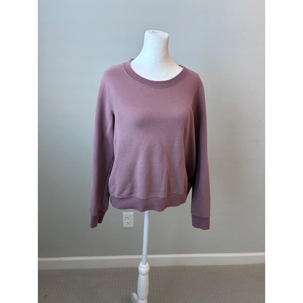 Abercrombie & Fitch Womens M Mauve‎ Sweatshirt Back Zipper Lace Casual